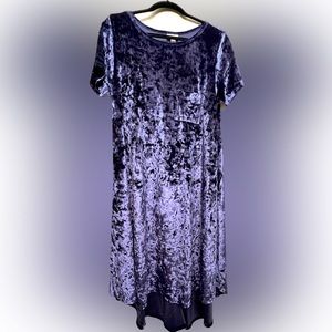 LuLaRoe Velvet Midi Dress in Deep Purple